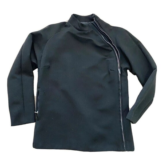 Retro Vintage Womens Black Ski Jacket & Stirrup Pants Sz 10 70s 80s Y2K Snowsuit - Picture 3 of 9